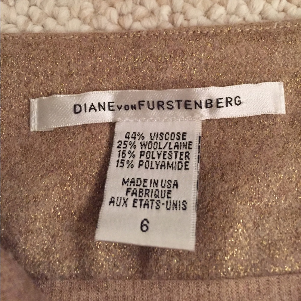 Diane Von Furstenberg Gold Skirt